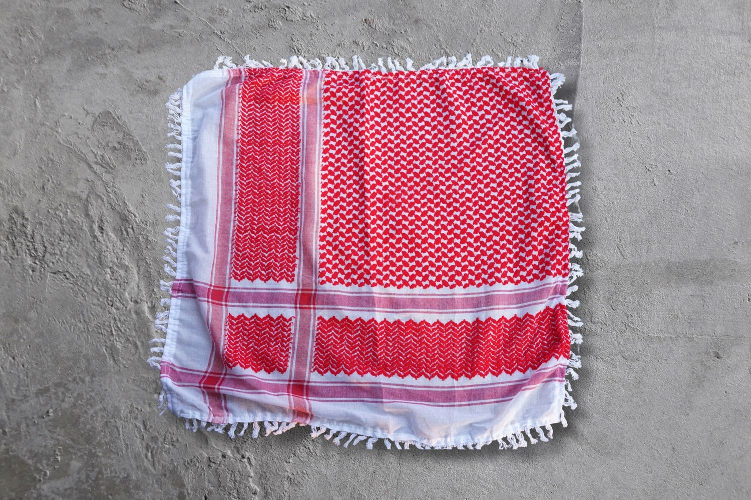 Mini Red Keffiyeh with Tassels