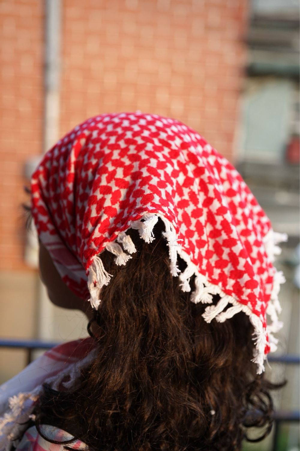 Mini Red Keffiyeh with Tassels