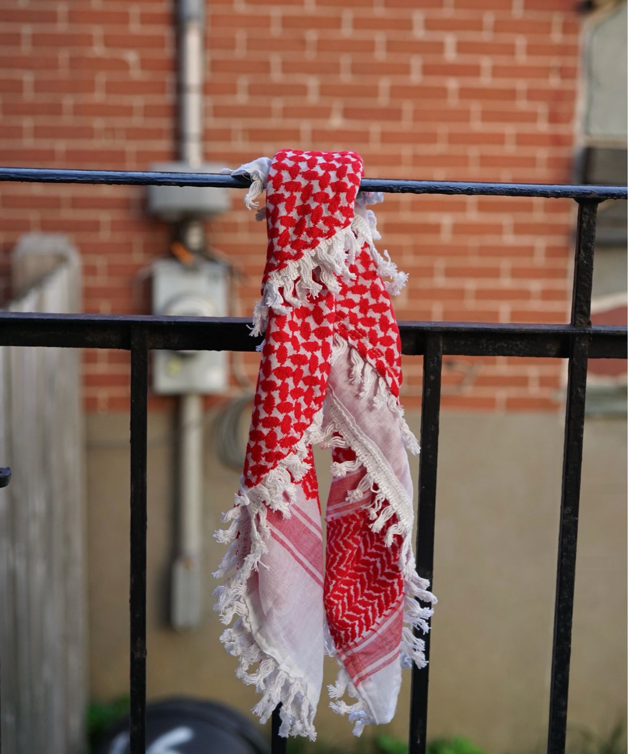 Mini Red Keffiyeh with Tassels