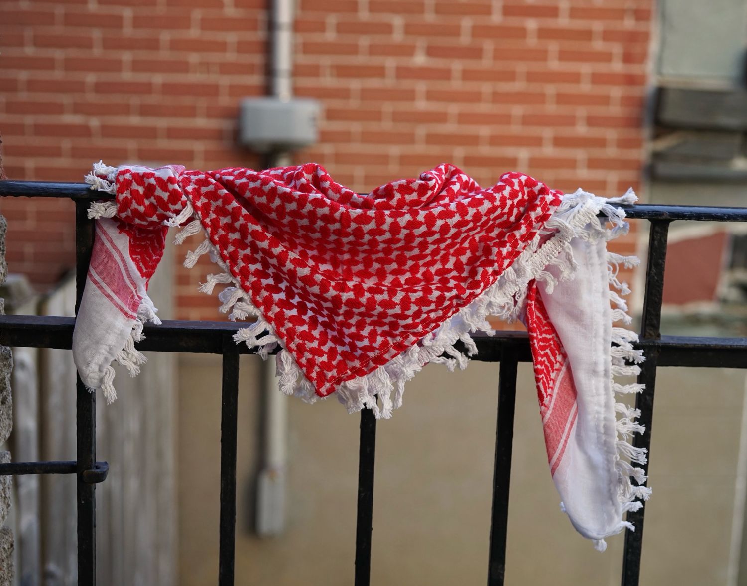 Mini Red Keffiyeh with Tassels