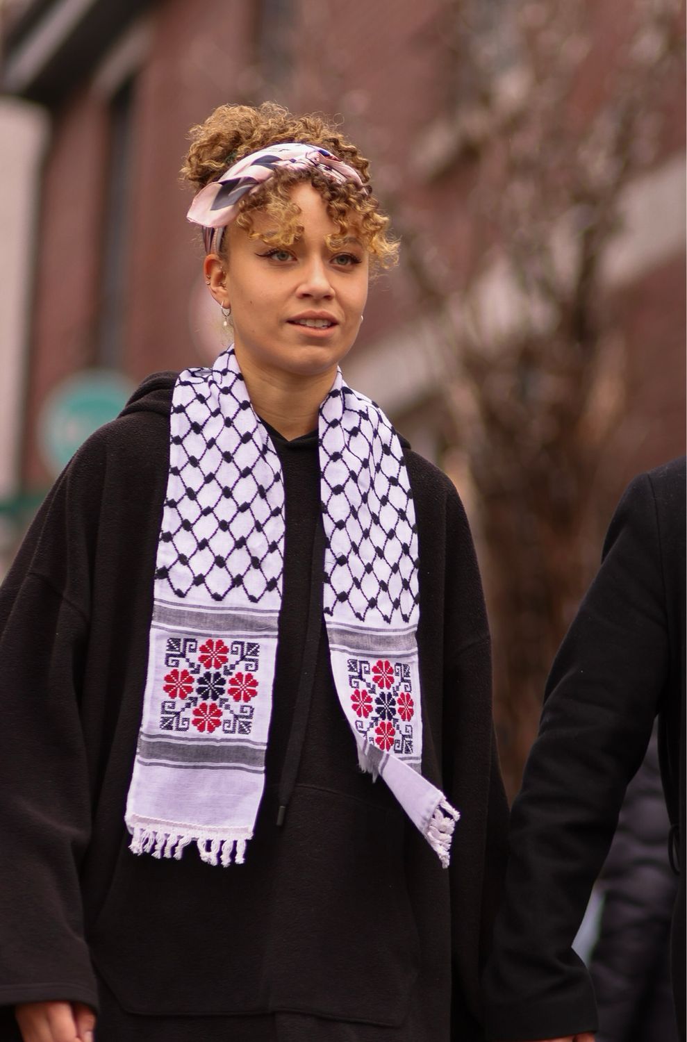 Black &amp; Red Tatreez Keffiyeh