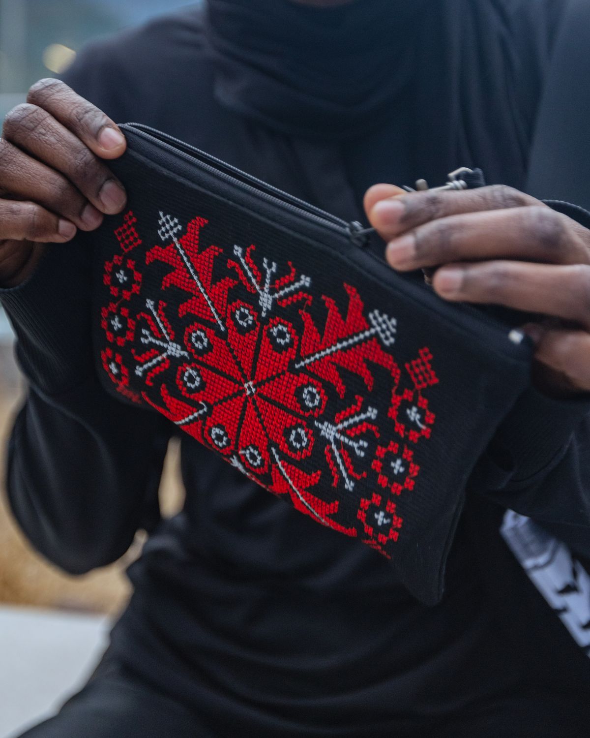 Scissors and Roses Pouch