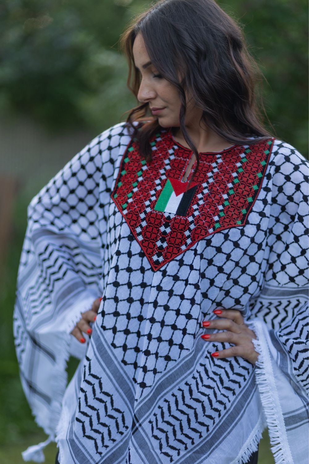 Kufiya Poncho