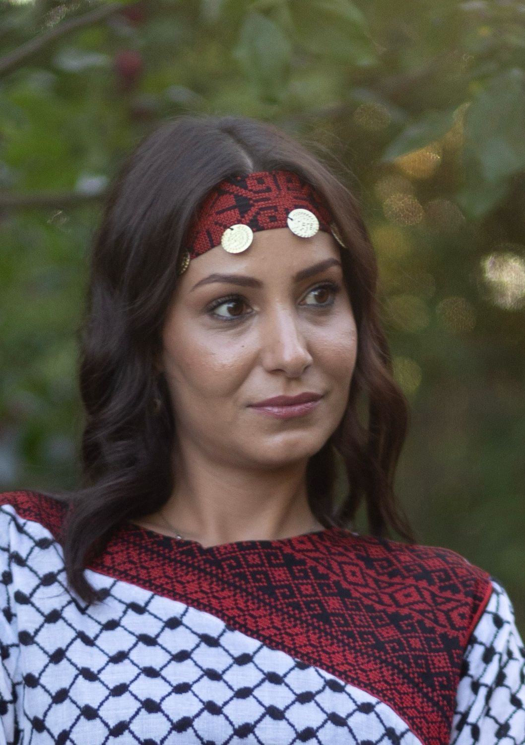 Tatreez Hairband &amp; Veil With Coins