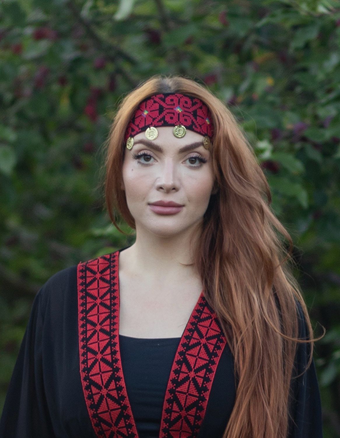 Tatreez Hairband &amp; Veil With Coins