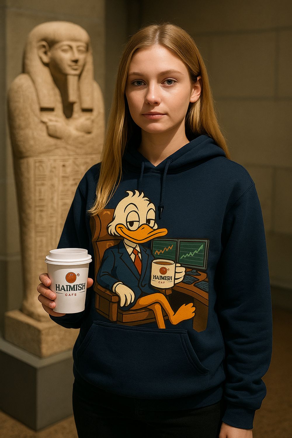 Haimish Café “First Edition” Hoodie — Wall St. Duck  and   THE HAIMISH CHANCELLOR Edition