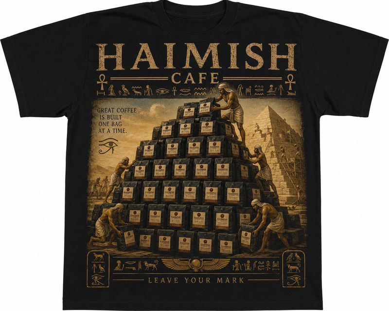 Haimish meets Egypt Tee (incl tee x size in description)