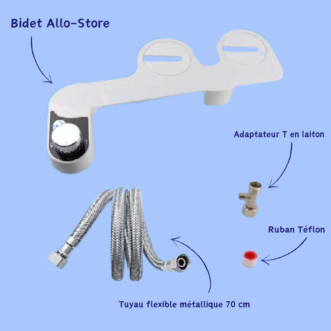 Bidet de Toilettes Allo-Store avec Buses Rétractables et Commandes Intégrées
