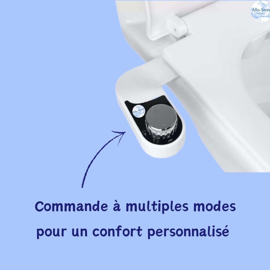 Bidet de Toilettes Allo-Store avec Buses Rétractables et Commandes Intégrées