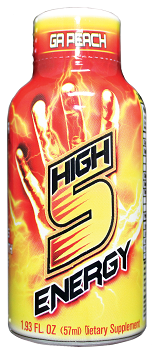 High 5 Energy Shots Ga Peach Sample 1 Bottle