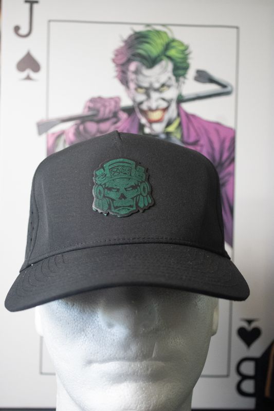 Black Hat - Green Aztyanz logo Baseball Cap