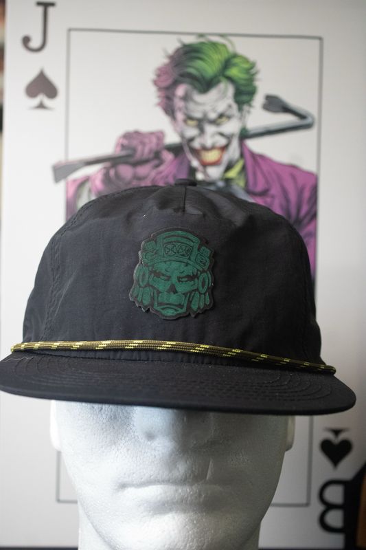 Black Hat - Green Aztyanz logo with Yellow Rope