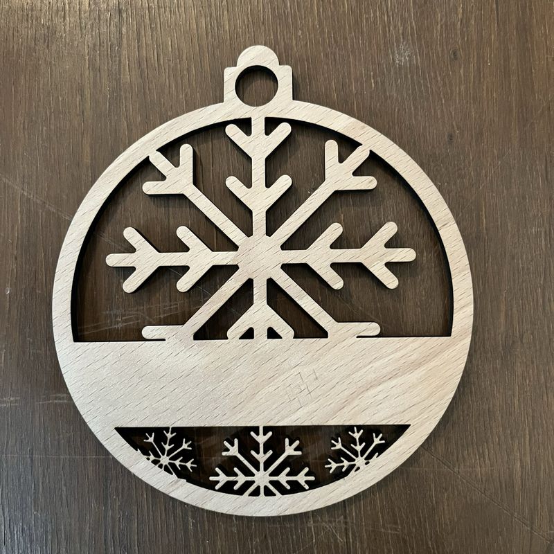 Weihnachtsanhänger Größe L Winter