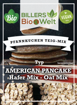 Billers Bio Teig Mix Pfannkuchen American Pancake Hafer Mix