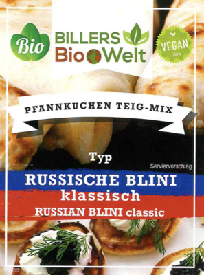 Billers Bio Teig Mix Pfannkuchen Russische Blini klassisch