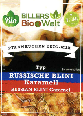 Billers Bio Teig Mix Pfannkuchen Russische Blini Karamell