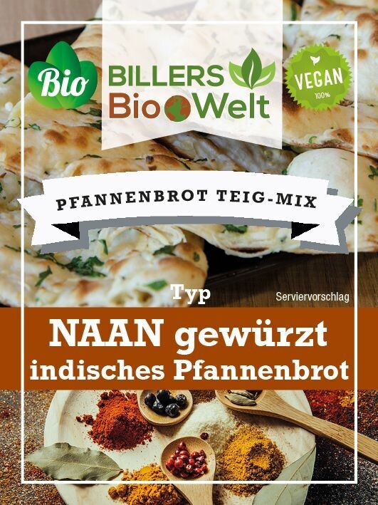 Erich Biller Bio Pfannenbrot NAAN gewürzt