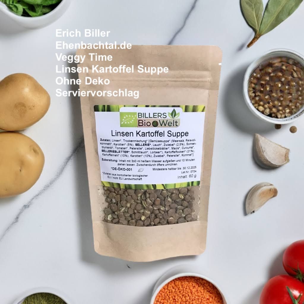 Erich Biller Bio Veggy Time Linsen Kartoffel Suppe