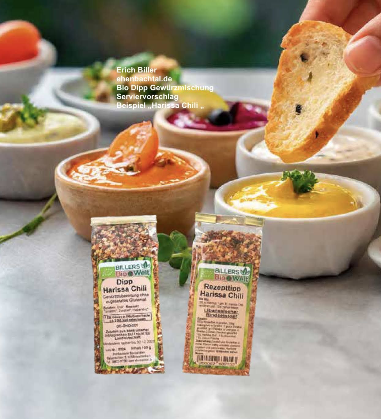 Erich Biller Bio Dipp Knoblauch Chili (Gewürzzubereitung)