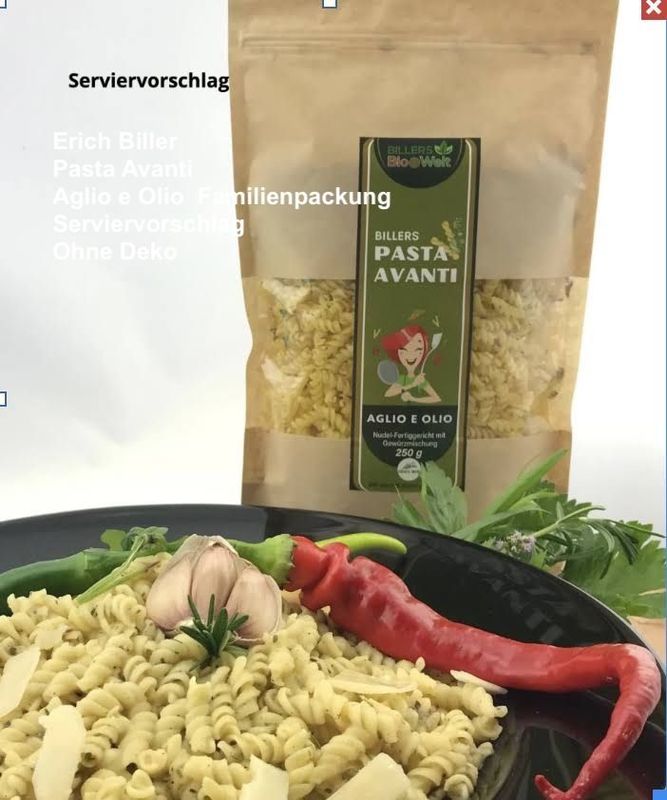 Erich Biller Bio Pasta Avanti Aglio e Olio Familien Packung