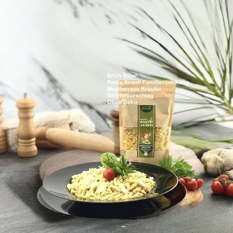 Erich Biller Bio Pasta Avanti Mediterrane Kräuter Familien Packung Erich Biller Bio Pasta Avanti Mediterrane Kräuter Familien Packung