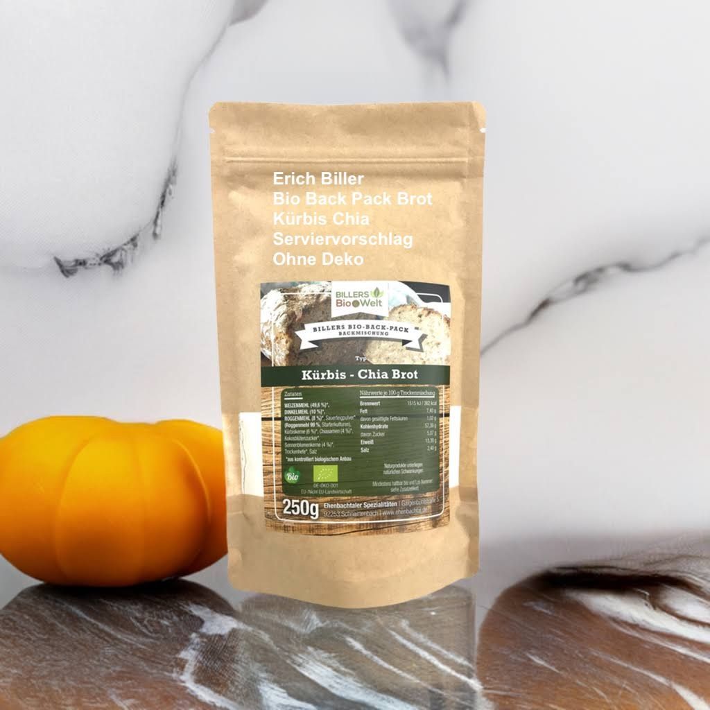 Erich Biller Bio Back Pack Brot Nachfüllpackung Kürbis Chia Brot