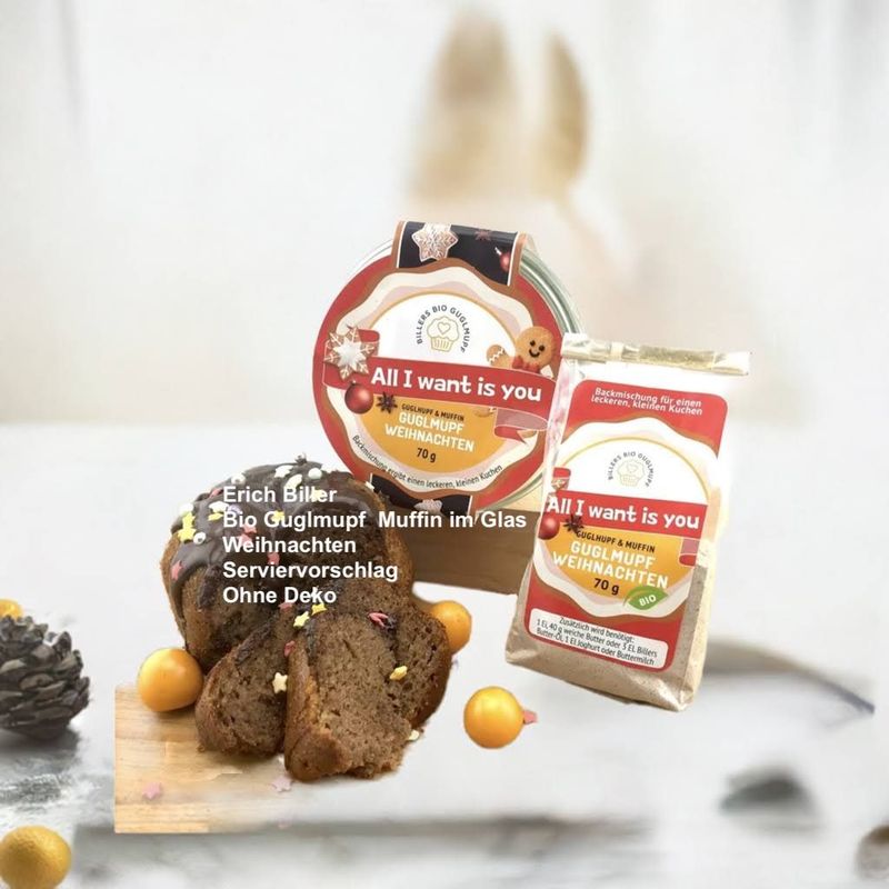 Erich Biller Bio Guglmupf Muffin Weihnachten mit Glasform Erich Biller Bio Guglmupf Muffin Weihnachten mit Glasform