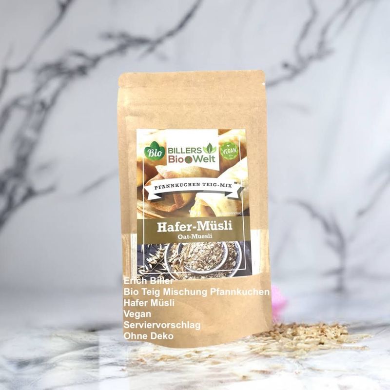 Erich Biller Bio Teig Mischung Pfannkuchen Hafer Müsli Erich Biller Bio Teig Mischung Pfannkuchen Hafer Müsli