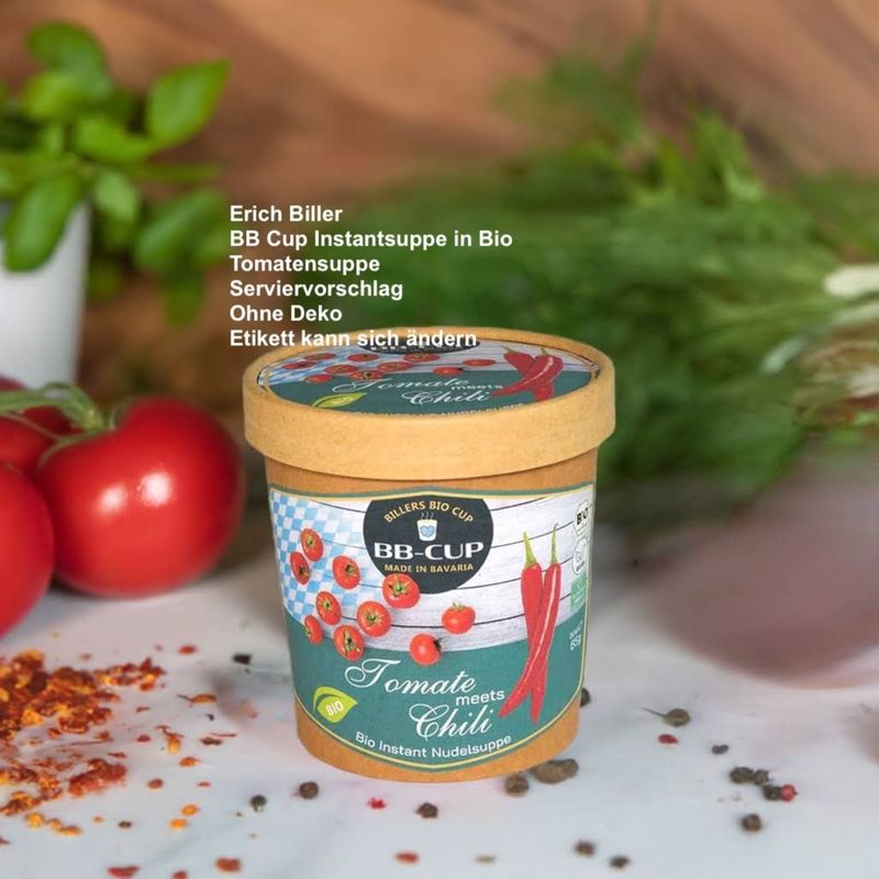 Erich Biller BBCup Bio Instantsuppe Chili con Tomate Erich Biller BBCup Bio Instantsuppe Chili con Tomate