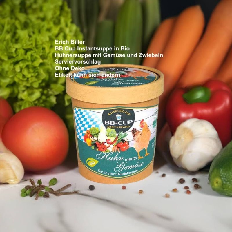 Erich Biller BBCup Bio Instantsuppe Hühnersuppe Erich Biller BBCup Bio Instantsuppe Hühnersuppe