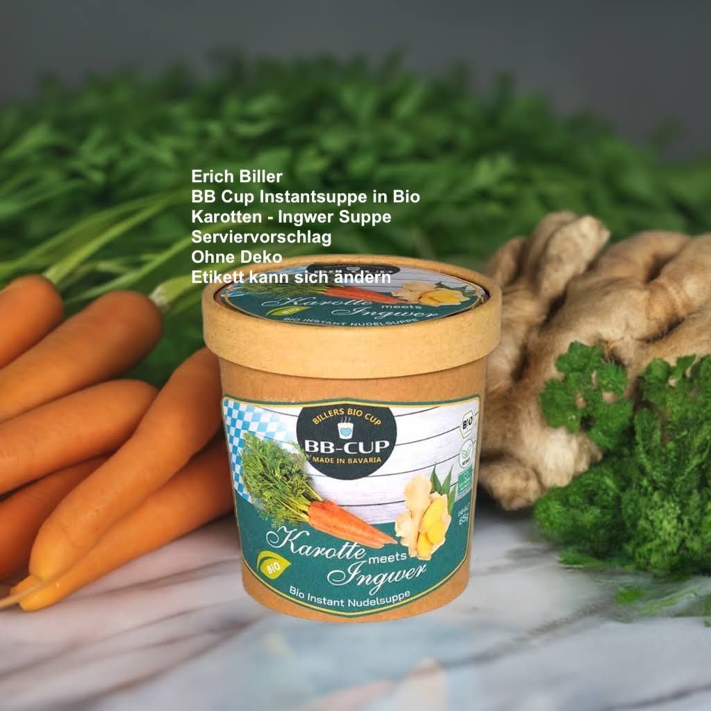 Erich Biller BBCup Bio Instantsuppe Karotte - Ingwer
