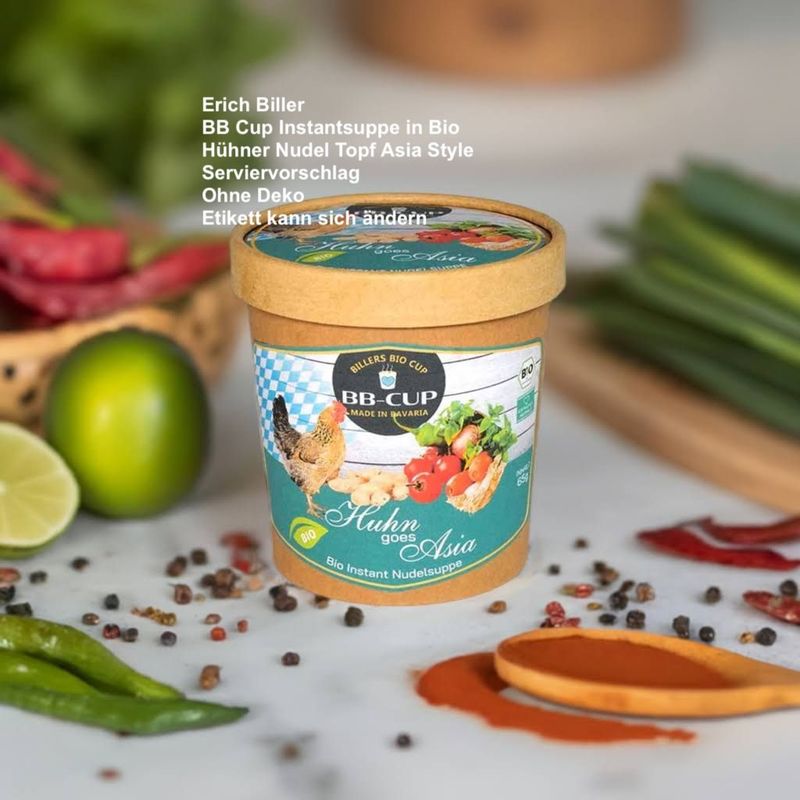 Erich Biller BBCup Bio Instantsuppe Asia Style Erich Biller BBCup Bio Instantsuppe Asia Style