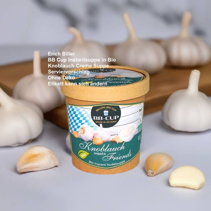 Erich Biller BBCup Bio Instantsuppe Knoblauchcreme Erich Biller BBCup Bio Instantsuppe Knoblauchcreme