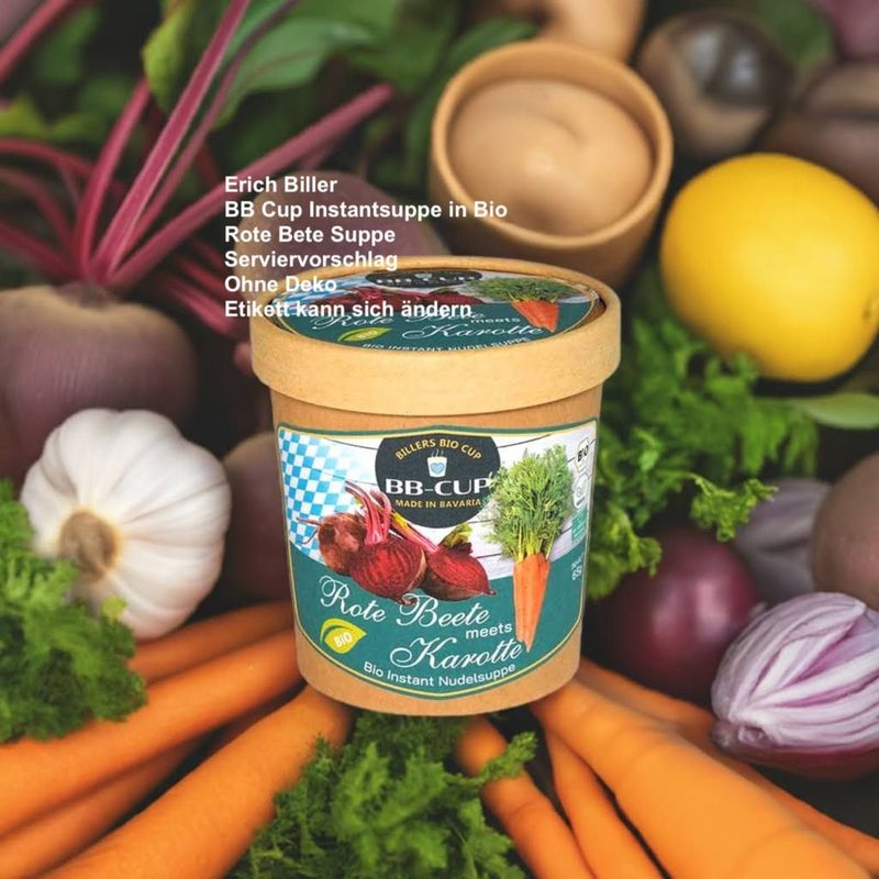 Erich Biller BBCup Bio Instantsuppe Rote Bete Suppe Erich Biller BBCup Bio Instantsuppe Rote Bete Suppe