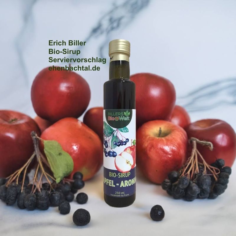 Erich Biller Bio Sirup Limonaden Apfel-Aronia Erich Biller Bio Sirup Limonaden Apfel-Aronia