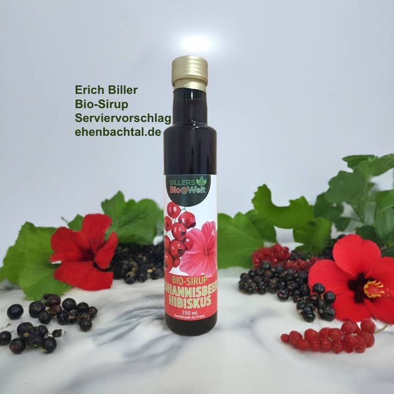 Erich Biller Bio Sirup Limonaden Johannisbeer-Hibiskus Erich Biller Bio Sirup Limonaden Johannisbeer-Hibiskus