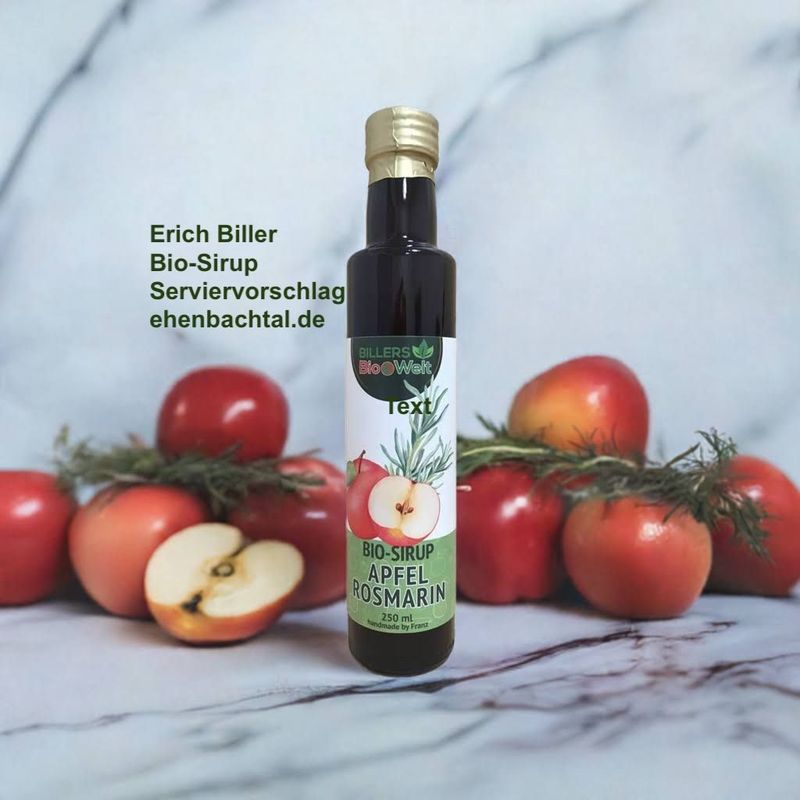 Erich Biller Bio Sirup Limonaden Apfel-Rosmarin