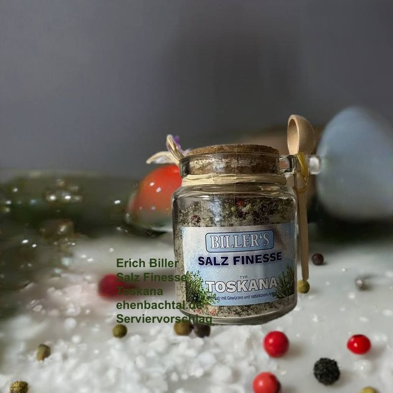 Erich Biller Salz Finesse Toskana, 220g Glas Erich Biller Salz Finesse Toskana, 220g Glas