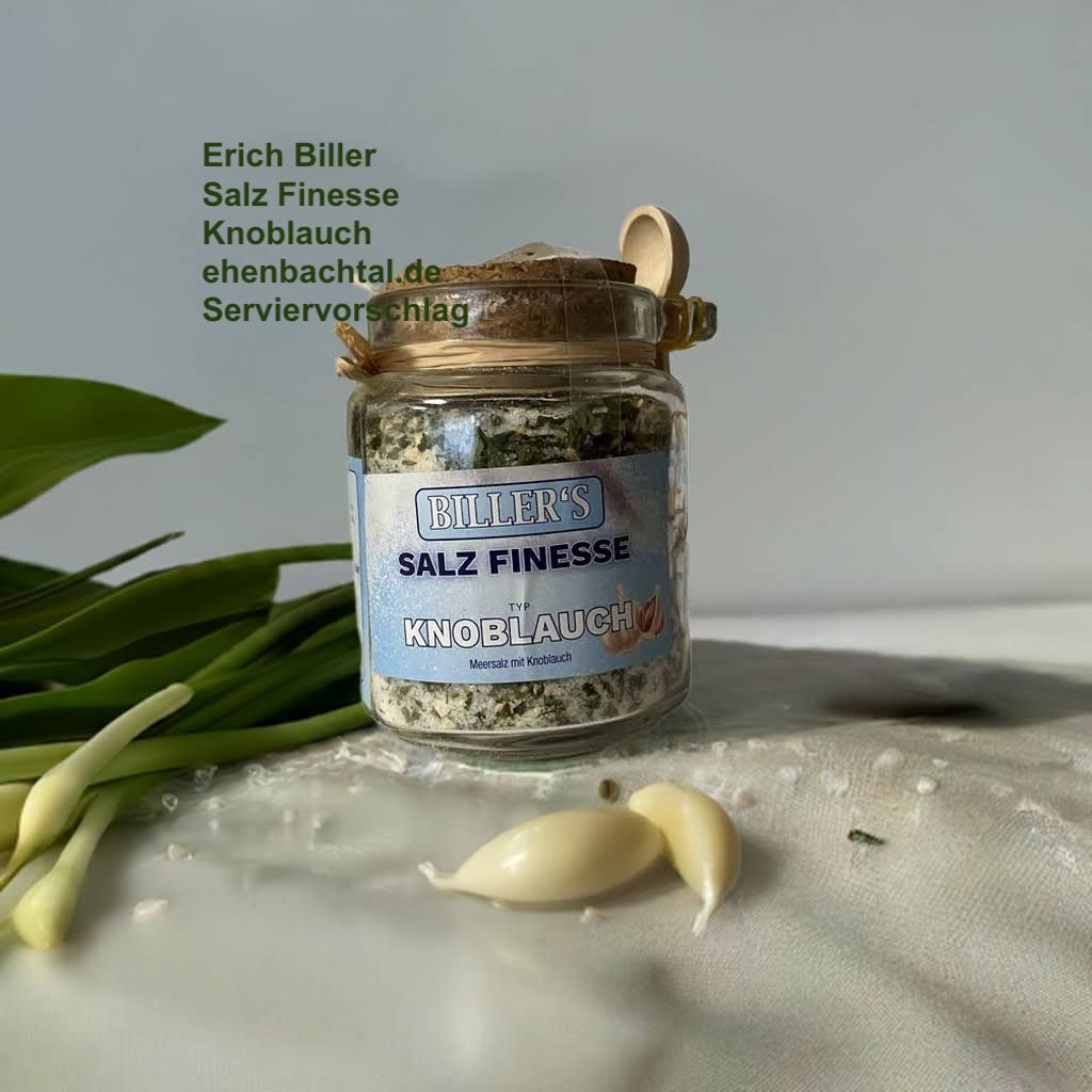 Erich Biller Salz Finesse Knoblauch, 250g Glas