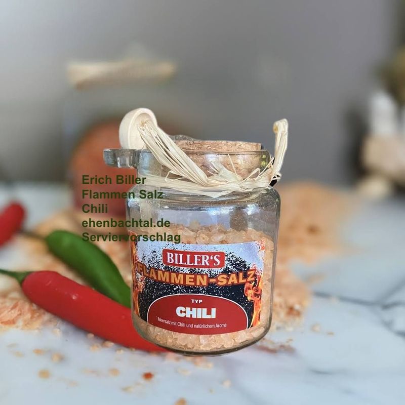 Erich Biller Flamm Salz Chili, 250g Glas Erich Biller Flamm Salz Chili, 250g Glas