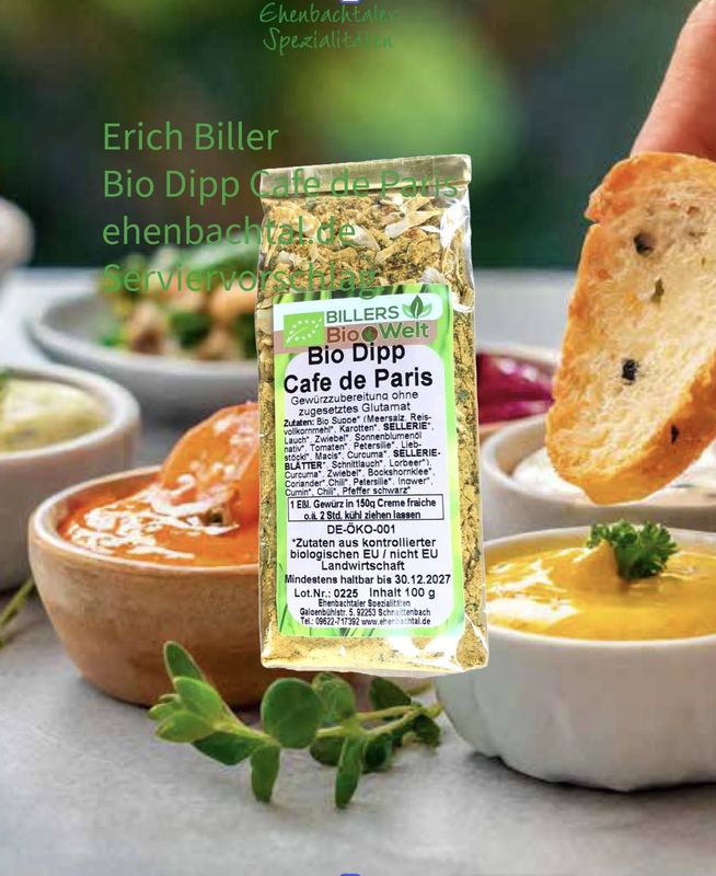 Erich Biller Bio Dipp Cafe de Paris (Würzmischung) Erich Biller Bio Dipp Cafe de Paris (Würzmischung)