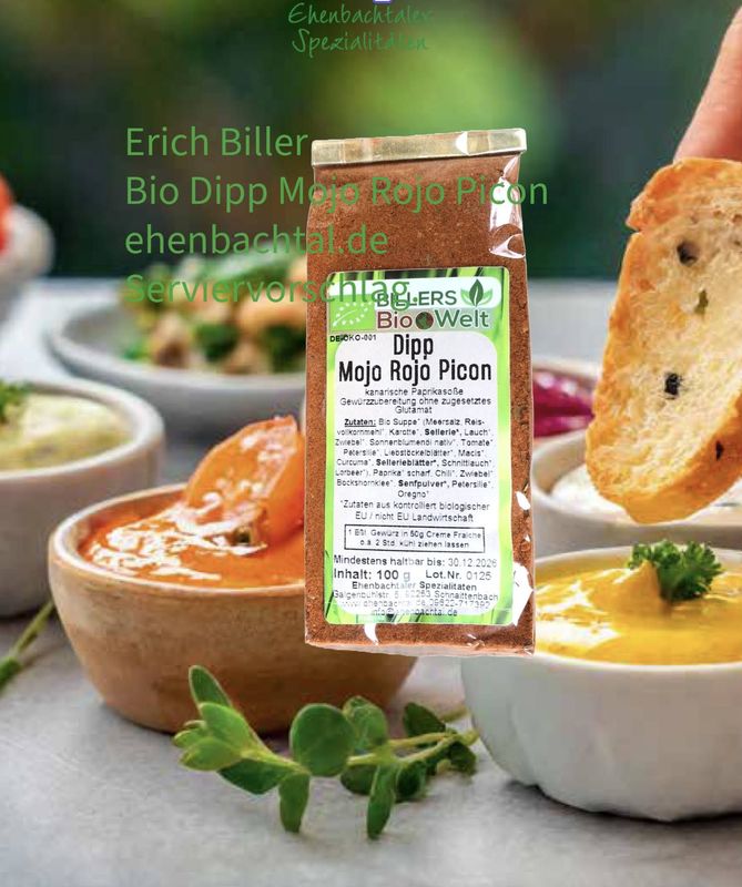 Erich Biller Bio Dipp Mojo Rojo Picon (Gewürzzubereitung) Erich Biller Bio Dipp Mojo Rojo Picon (Gewürzzubereitung)