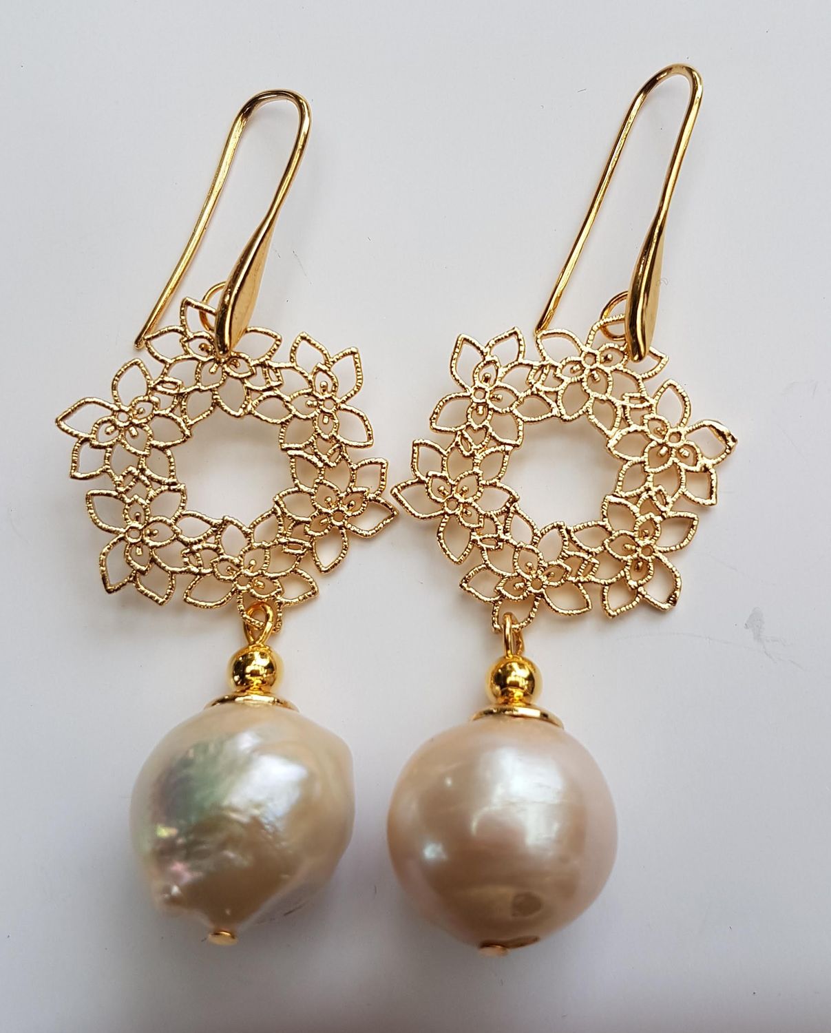 30mm Floral Filigree Earring