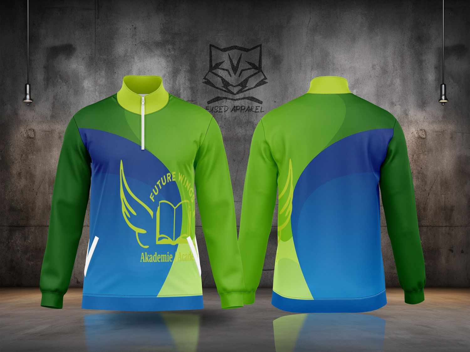 Future Wings Academy - Crew Neck Jumper 1/4 Zip Jackets
