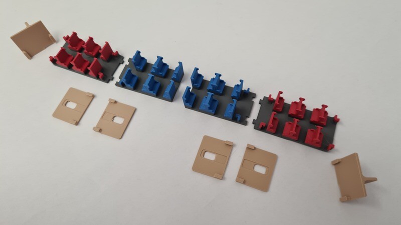 Inneneinrichtung 3D Druck für Märklin 4043 Silberling 4-farbige Sonderedition
