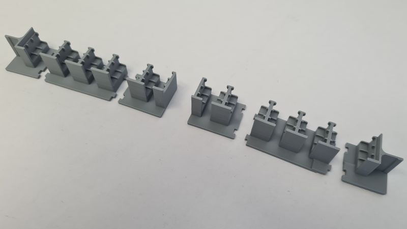 Inneneinrichtung 3D Druck für Märklin 4045 DSB Abteilwagen 2. Klasse HELLGRAU