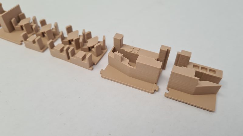 Inneneinrichtung 3D Druck für Märklin 4078 D-ZUG Kakadu Halbspeisewagen BEIGE