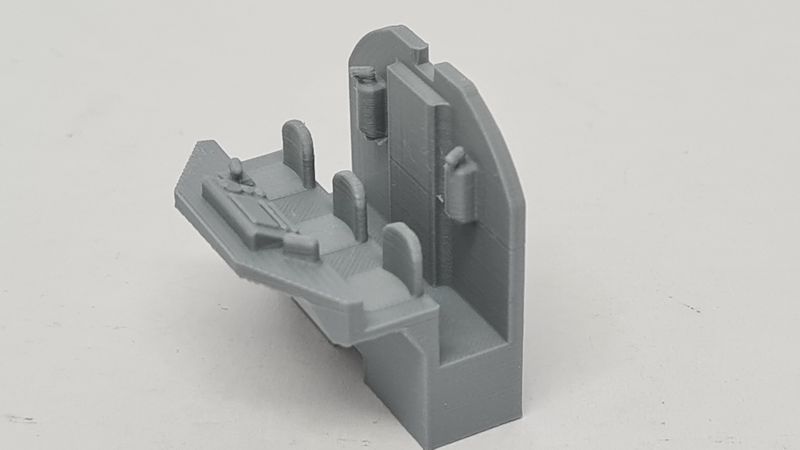 Inneneinrichtung 3D Druck Führerstand für Steuerwagen Märklin 3070 3071 RAm TEE fein detailliert grau