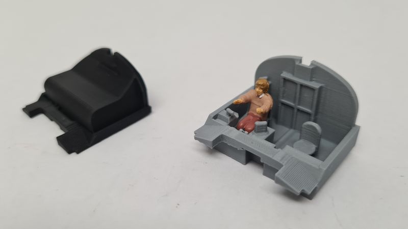 Inneneinrichtung 3D Druck Führerstand für Märklin 3066 3067 3068 NOHAB BR 204 MY 1106 fein detailliert grau