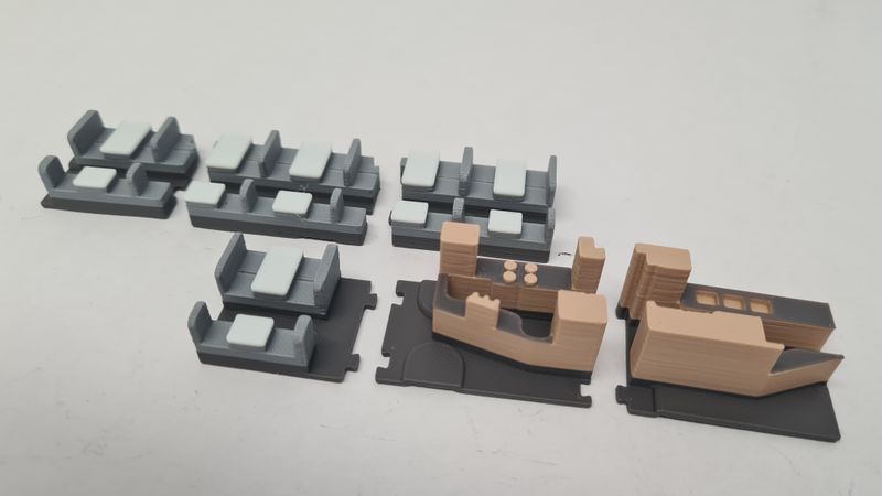 Inneneinrichtung 3D Druck für Märklin 4068 SBB Speise 4-farbig 2025er Edition